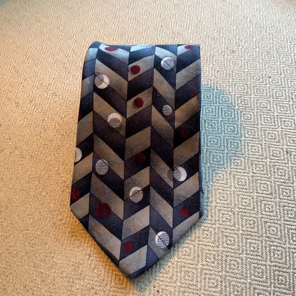 Ashberry Geometric Print Silk Tie